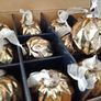 Box of x12 Gold Speckle Geometric Style Glass Christmas Baubles Image 9