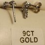 Petite White Gold Diamond set Cross stud Earrings Image 8