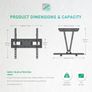 TV Wall Bracket for 32-60 Inch Double Arm Full Motion TV Wall Mount Image 7