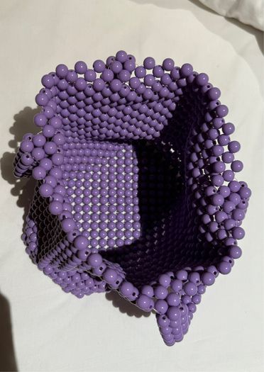 Purple Acrylic Beaded Tote Bag!