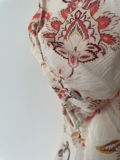 Floral short sleeve top plus size