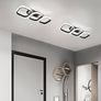 FREE EXPRESS SHIPPING Ceiling Light 3 Rectangles LED Latest Personality Simple White Black Aisle Light for Hallway Entrance Office Bedroom Kitchen Living Room 33W Image 3