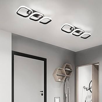 FREE EXPRESS SHIPPING Ceiling Light 3 Rectangles LED Latest Personality Simple White Black Aisle Light for Hallway Entrance Office Bedroom Kitchen Living Room 33W