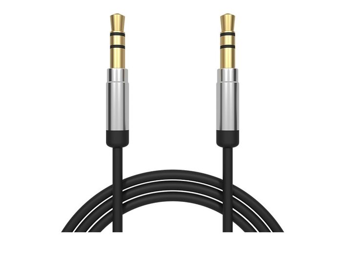 New 1m Metal AUX 3.5mm Jack Male to Jack Male Audio Lead Radio Cord Cable #999