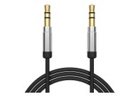 main image for ad New 1m Metal AUX 3.5mm Jack Male to Jack Male Audio Lead Radio Cord Cable #999
