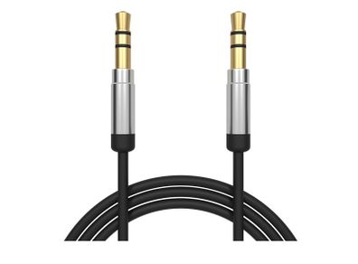 New 1m Metal AUX 3.5mm Jack Male to Jack Male Audio Lead Radio Cord Cable #999