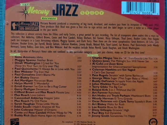 Various - The Mercury Records Jazz Story 2 x CD (1995) Jazz Compilation Al Cohn, Mingus, Buddy Rich etc EX+