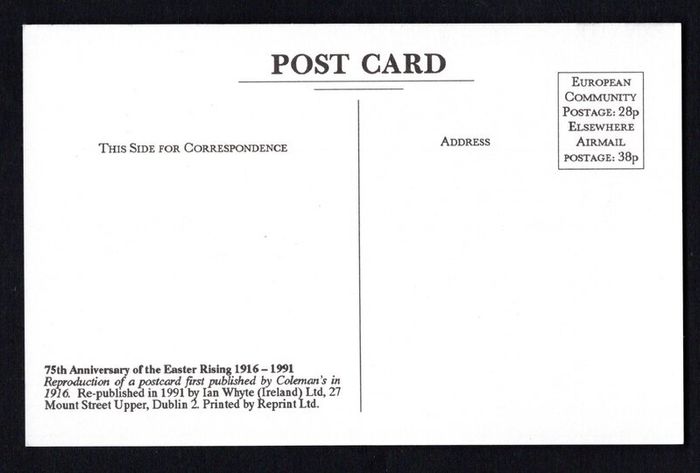 1991 Ireland 7 different Reproduction postcards linked to 75th Anniversary of the Easter Rising 1961-1991 Mint