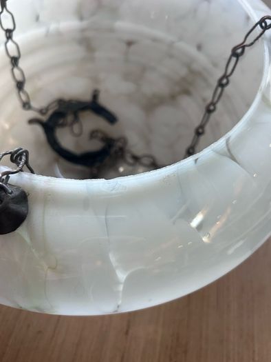 Vintage Art Deco glass ceiling light shade