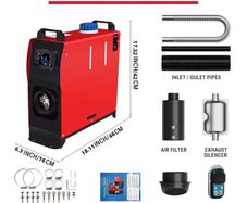 All in one 8KW Diesel Heater 12V/24V/240V, Bluetooth, LCD, Auto Start-Stop, 1.5m Cord, High Altitude Mode for RV Camping Tent