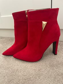 Brand New CINDERS Red Suede Boots