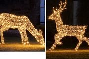 Affordable 2 in 1Large Rattan Stag And Doe Reindeer Indoor &amp; Outdoor For Christmas Light Figure