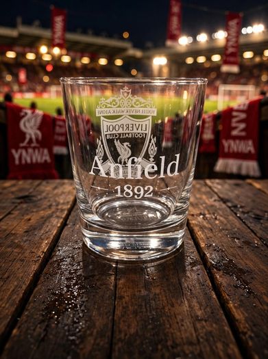 Liverpool FC Laser Engraved Whiskey Glass