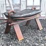 mid century camel stool Image 2