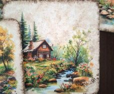 Set of 6 Wooden Coasters in a Box