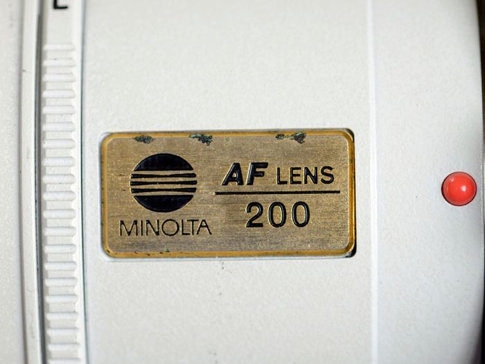 Sony\Minolta A mount lens. The APO 200mm F2.8