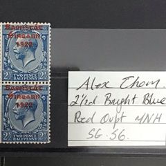 Ireland 1922 - 23 Alex Thom 2.5d Bright Blue Sg56 MNH Vertical Pair