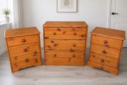 chest of drawers and 2 lockers