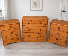 chest of drawers and 2 lockers