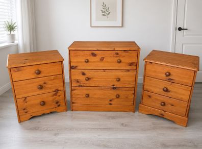 chest of drawers and 2 lockers