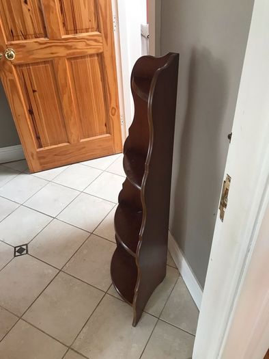 Timber corner shelving unit