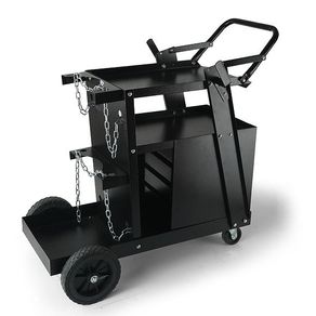 Welding trolley, 2 shelves with 4 drawers,