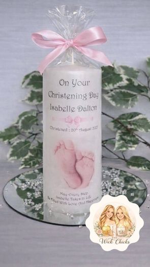 Personalised Christening candle