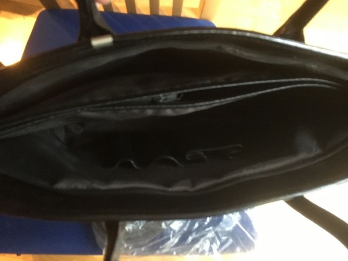 Vintage TEXIER Leather Briefcase Tote Bag
