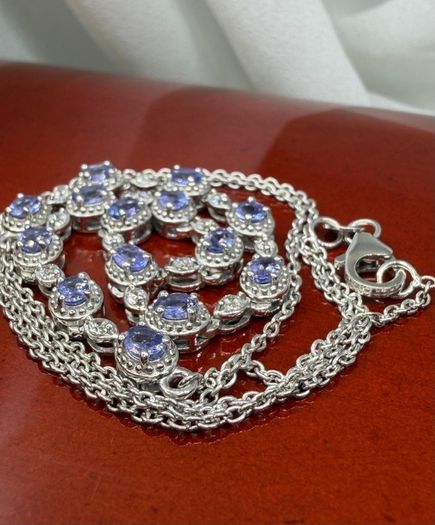 Tanzanite and Natural Zircon Necklace