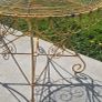 Vintage French Wrought Iron Garden Table Image 9