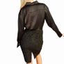Halston day-to-night satin and boucle dress Image 3