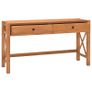 Desk with 2 Drawers 140x40x75 cm Recycled Teak Wood Image 7