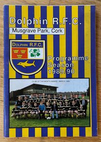 1989/90 Dolphin RFC v Young Munster - AIL Division 1 Rugby Programme