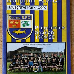 1989/90 Dolphin RFC v Young Munster - AIL Division 1 Rugby Programme