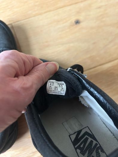 Black Vans size UK 3