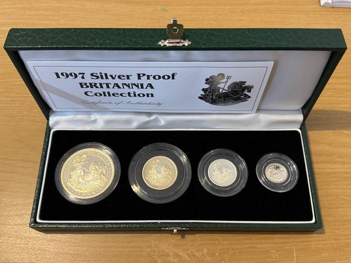 1997 Silver Proof BRITANNIA Collection - 4 coin set