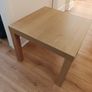 Oak effect square side table Image 2
