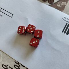 Valve caps - Red dice.