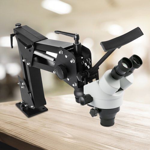 Micro Inlaid Mirror Multi-directional Micro-setting Microscope 76mm Lens Spring Bracket Jewelry Tools 7X-4.5X