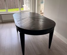 EZ living dining table - beautiful black Monroe extending TABLE ONLY