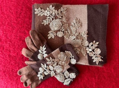 Alice Hannah Scarf and Glove Set(new)