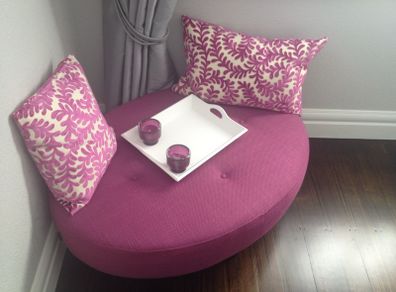 Laura Ashley Berry Footstool/chaise lounge EUC