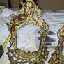 Beautiful Pair of Antique Art Nouveau Beatrice Bronzed Photo Frames Cherub Postage Available or Collection Image 2