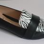 EMIS Womens Pointed Leather Loafers Shoes Black White Animal Print UK4.5 New In Box CAN POST Image 10