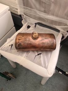 vintage copper water bottle
