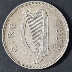 Ireland 1939 Excellent 1s Shilling Silver Coin