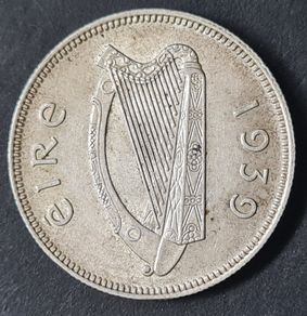 Ireland 1939 Excellent 1s Shilling Silver Coin