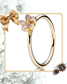 Pandora Sakura (Cherry Blossom)  Gold (585) Ring