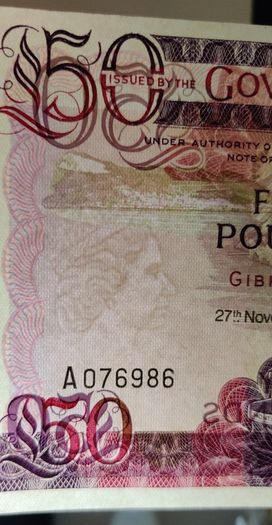 Gibraltar 50 Pounds 1982 BUNC