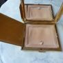 Rare and Genuine Art Deco AGME Switzerland Gold Tone Mother of Pearl Compact with Adjustable Initials Image 6